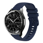 22mm Wavy Dot Pattern Solid Color Silicone Watch Band, For Samsung Galaxy Watch3 45mm, For Samsung Galaxy Watch 46mm, For Samsung Gear S3 Classic, For Samsung Gear S3 Frontier