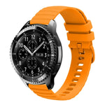 22mm Wavy Dot Pattern Solid Color Silicone Watch Band, For Samsung Galaxy Watch3 45mm, For Samsung Galaxy Watch 46mm, For Samsung Gear S3 Classic, For Samsung Gear S3 Frontier