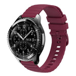 22mm Wavy Dot Pattern Solid Color Silicone Watch Band, For Samsung Galaxy Watch3 45mm, For Samsung Galaxy Watch 46mm, For Samsung Gear S3 Classic, For Samsung Gear S3 Frontier