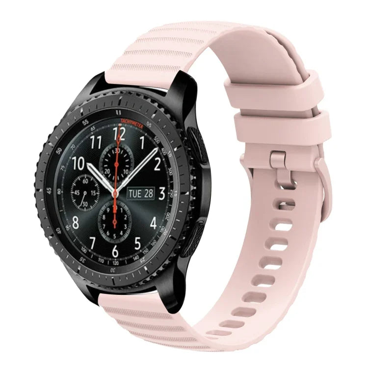 22mm Wavy Dot Pattern Solid Color Silicone Watch Band, For Samsung Galaxy Watch3 45mm, For Samsung Galaxy Watch 46mm, For Samsung Gear S3 Classic, For Samsung Gear S3 Frontier
