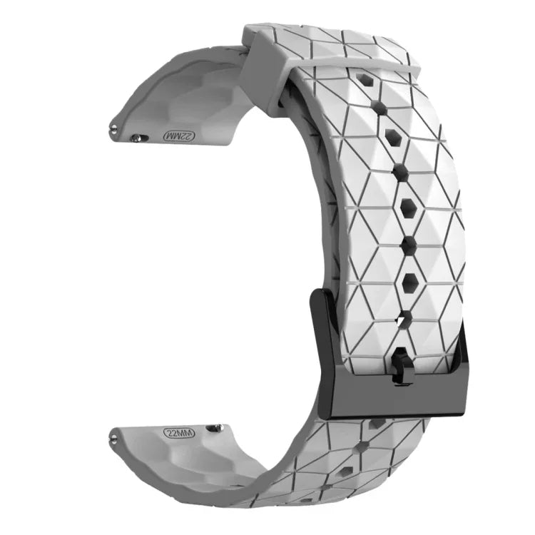 22mm Football Pattern Solid Color Silicone Watch Band, For Samsung Galaxy Watch3 45mm, For Samsung Galaxy Watch 46mm, For Samsung Gear S3 Classic, For Samsung Gear S3 Frontier