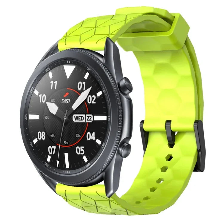 22mm Football Pattern Solid Color Silicone Watch Band, For Samsung Galaxy Watch3 45mm, For Samsung Galaxy Watch 46mm, For Samsung Gear S3 Classic, For Samsung Gear S3 Frontier