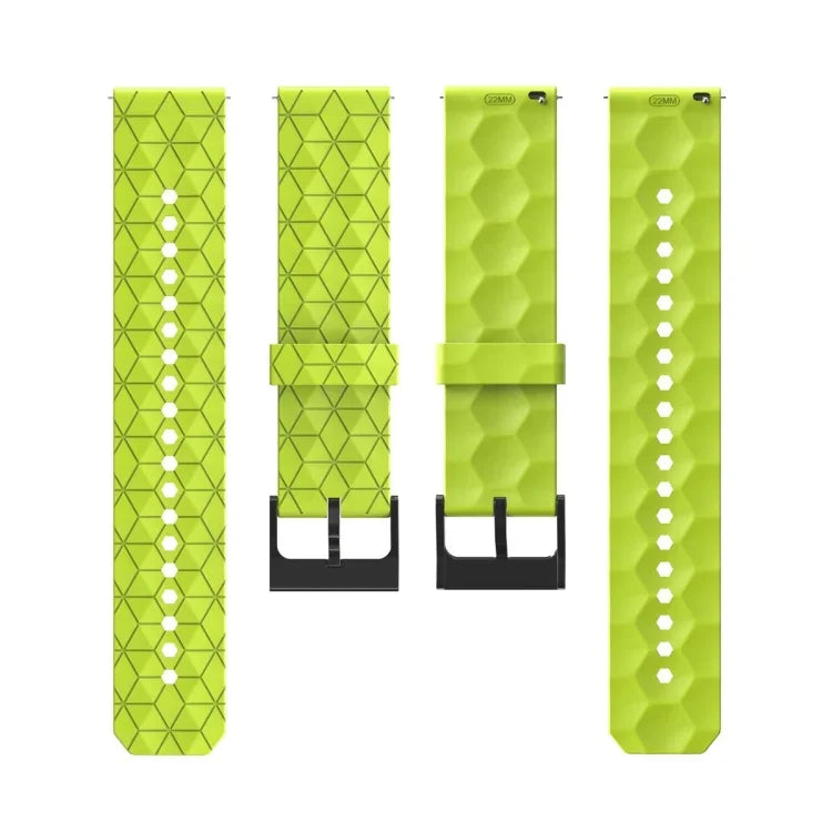 22mm Football Pattern Solid Color Silicone Watch Band, For Samsung Galaxy Watch3 45mm, For Samsung Galaxy Watch 46mm, For Samsung Gear S3 Classic, For Samsung Gear S3 Frontier