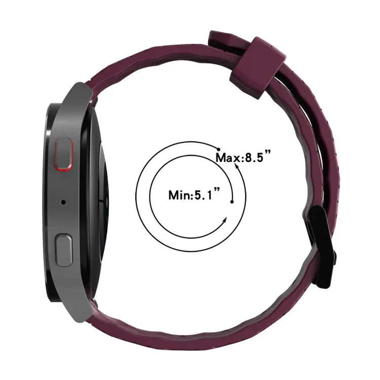 22mm Football Pattern Solid Color Silicone Watch Band, For Samsung Galaxy Watch3 45mm, For Samsung Galaxy Watch 46mm, For Samsung Gear S3 Classic, For Samsung Gear S3 Frontier
