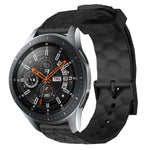 22mm Football Pattern Solid Color Silicone Watch Band, For Samsung Galaxy Watch3 45mm, For Samsung Galaxy Watch 46mm, For Samsung Gear S3 Classic, For Samsung Gear S3 Frontier