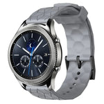 22mm Football Pattern Solid Color Silicone Watch Band, For Samsung Galaxy Watch3 45mm, For Samsung Galaxy Watch 46mm, For Samsung Gear S3 Classic, For Samsung Gear S3 Frontier