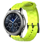 22mm Football Pattern Solid Color Silicone Watch Band, For Samsung Galaxy Watch3 45mm, For Samsung Galaxy Watch 46mm, For Samsung Gear S3 Classic, For Samsung Gear S3 Frontier