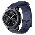 22mm Football Pattern Solid Color Silicone Watch Band, For Samsung Galaxy Watch3 45mm, For Samsung Galaxy Watch 46mm, For Samsung Gear S3 Classic, For Samsung Gear S3 Frontier