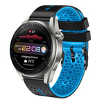 22mm Perforated Two-Color Silicone Watch Band, For Huawei Watch 3 Pro New
