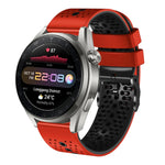 22mm Perforated Two-Color Silicone Watch Band, For Huawei Watch 3 Pro New