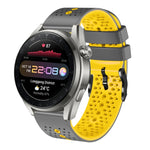 22mm Perforated Two-Color Silicone Watch Band, For Huawei Watch 3 Pro New