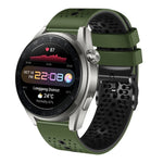 22mm Perforated Two-Color Silicone Watch Band, For Huawei Watch 3 Pro New