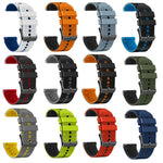 22mm Perforated Two-Color Silicone Watch Band, For Huawei Watch 3 Pro New