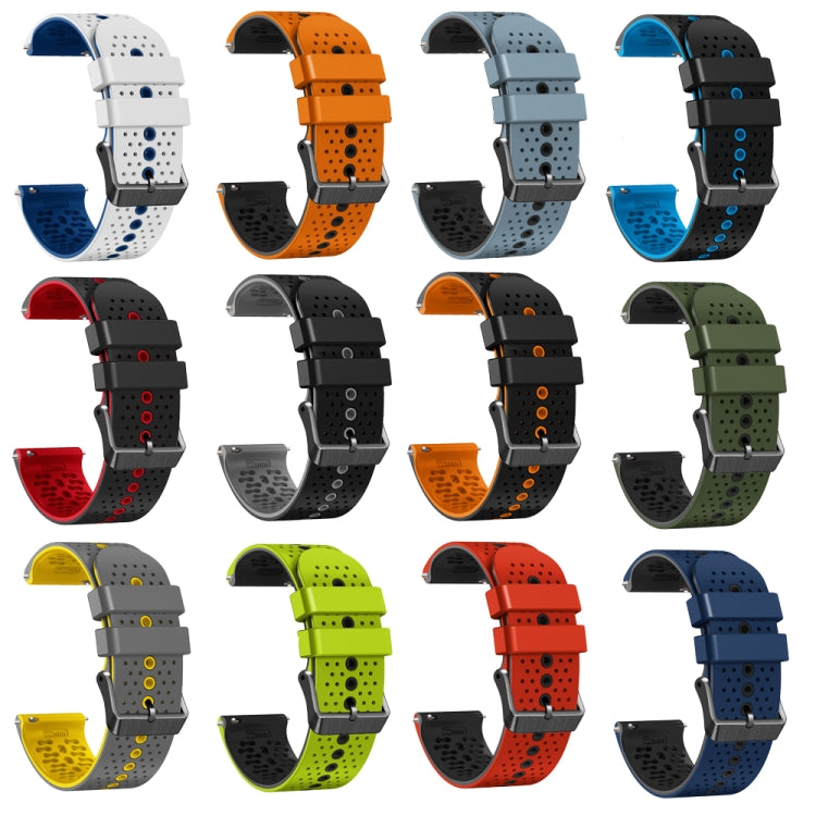 22mm Perforated Two-Color Silicone Watch Band, For Huawei Watch 3 Pro New