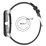 Leather Embossed Sewing Watch Band, For Google Pixel Watch 4 / 3 / 2 / 1 41mm