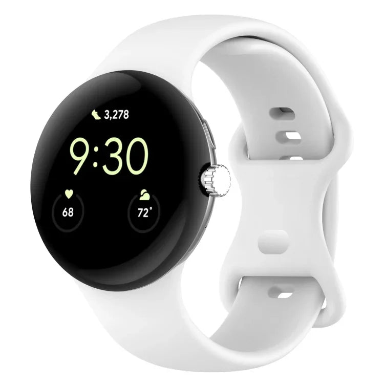 For Google Pixel Watch 4 / 3 / 2 / 1 41mm Loop Type Solid Color Silicone Watch Band, L, S