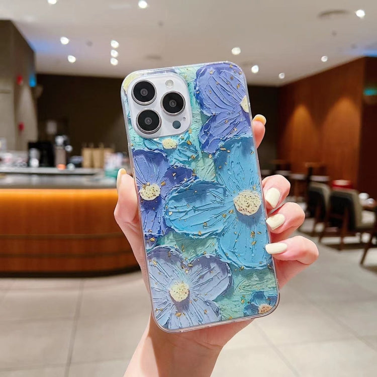 Gold Foil Oil Painting Epoxy TPU Phone Case, For iPhone 12 Pro Max, For iPhone 12 Pro, For iPhone 12, For iPhone 12 mini, For iPhone 11 Pro Max, For iPhone 11 Pro, For iPhone 11