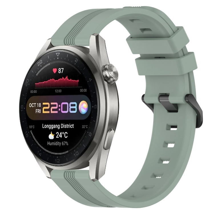 22mm Concave Striped Slicone Watch Band, For Huawei Watch GT Runner, For Huawei Watch 3, For Huawei Watch 3 Pro, For Huawei GT2 Pro