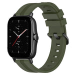 20mm Concave Striped Slicone Watch Band, For Amazfit GTS 4, For Amazfit GTS 3, For Amazfit GTS 2E, For Amazfit GTS 2 Mini