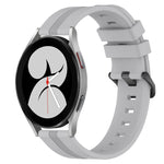 20mm Concave Striped Slicone Watch Band, For Samsung Galaxy Watch4 44mm, For Samsung Galaxy Watch4 40mm, For Samsung  Galaxy Watch 4 Classic 42mm, For Samsung  Galaxy Watch 4 Classic 46mm