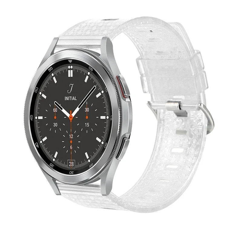 20mm Transparent Shiny Diamond TPU Watch Band, For Samsung Galaxy Watch 3 41mm, For Samsung Galaxy Watch 42mm, For Samsung Galaxy Watch5 40mm / 44mm, For Samsung Galaxy Watch5 Pro, For Samsung Galaxy Watch4 / Watch4 Classic, For Samsung Galaxy Watch3 4...