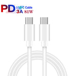 PD04 Type-C + USB Mobile Phone Charger with Type-C to Type-C Cable, EU Plug, EU Plug + Type-C to Type-C Cable