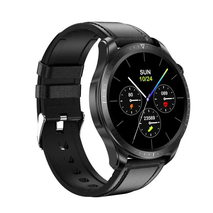 E420 1.39 inch Color Screen Smart Watch,Leather Watchband,Support Heart Rate Monitoring / Blood Pressure Monitoring