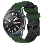 22mm Football Pattern Two-Color Silicone Watch Band, For Samsung Galaxy Watch3 45mm, For Samsung Galaxy Watch 46mm, For Samsung Gear S3 Classic, For Samsung Gear S3 Frontier