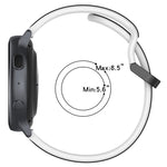 22mm Convex Loop Two-Color Silicone Watch Band, For Garmin Vivoactive4