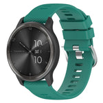 20mm Cross Textured Solid Color Silicone Watch Band, For Garmin Forerunner Sq2 Music