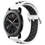 22mm Perforated Breathable Sports Silicone Watch Band, For Samsung Galaxy Watch3 45mm, For Samsung Gear S3 Classic, For Samsung Gear S3 Frontier