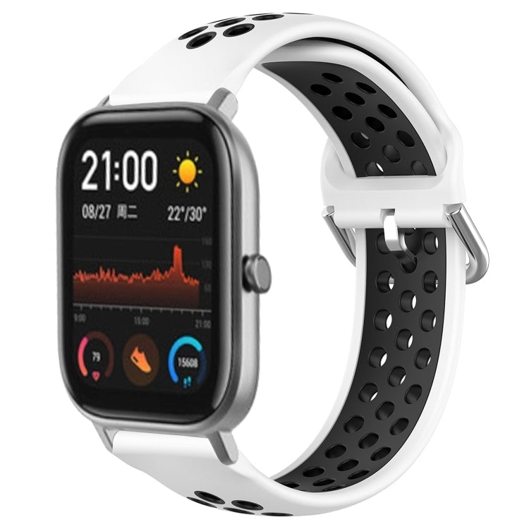 20mm Perforated Breathable Sports Silicone Watch Band, For Amazfit GTS 2 Mini, For Amazfit GTS 2, For Amazfit GTS
