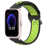20mm Perforated Breathable Sports Silicone Watch Band, For Amazfit GTR 42MM, For Amazfit Pop Pro, For Amazfit Pop