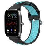 20mm Perforated Breathable Sports Silicone Watch Band, For Amazfit GTS 4 Mini, For Amazfit Bip3, For Amazfit Bip 1S