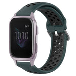 20mm Perforated Breathable Sports Silicone Watch Band, For Garmin Venu SQ, For Garmin VivoMove Style, For Garmin VivoMove Luxe