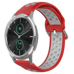 20mm Perforated Breathable Sports Silicone Watch Band, For Garmin Venu SQ, For Garmin VivoMove Style, For Garmin VivoMove Luxe
