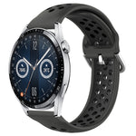 22mm Perforated Breathable Sports Silicone Watch Band, For Huawei Watch GT3 46mm, For Huawei Watch GT Runner, For Huawei Watch 3