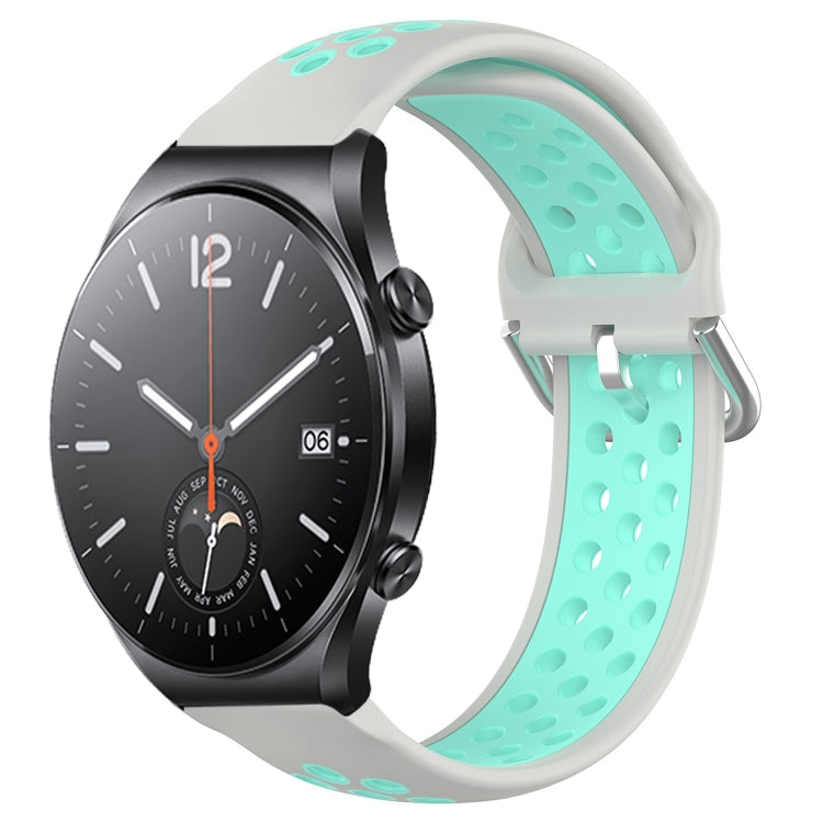 22mm Perforated Breathable Sports Silicone Watch Band, For Xiaomi Watch S2 42mm, For Xiaomi Watch S2 46mm, For Xiaomi MI Watch S1