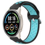 22mm Perforated Breathable Sports Silicone Watch Band, For Xiaomi MI Watch Sport, For Xiaomi Haylou RT2 LS10, For  Xiaomi Haylou RS4 LS12