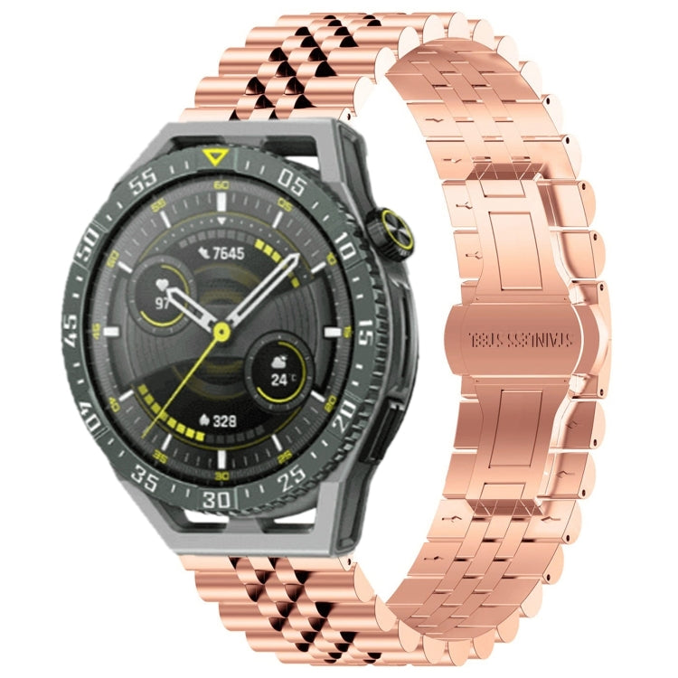 Five Bull Half Round Stainless Steel Watch Band + Strap Removal Tool, For Huawei Watch GT3 SE, For Huawei Watch Buds, For Huawei Watch3 Pro New, For Huawei Watch GT3 Pro 46mm, For Huawei Watch GT Runner, For Huawei Watch GT3 46mm