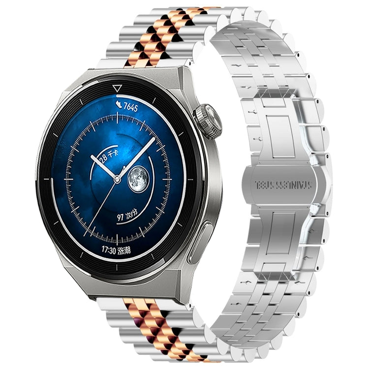 Five Bull Half Round Stainless Steel Watch Band + Strap Removal Tool, For Huawei Watch GT3 SE, For Huawei Watch Buds, For Huawei Watch3 Pro New, For Huawei Watch GT3 Pro 46mm, For Huawei Watch GT Runner, For Huawei Watch GT3 46mm