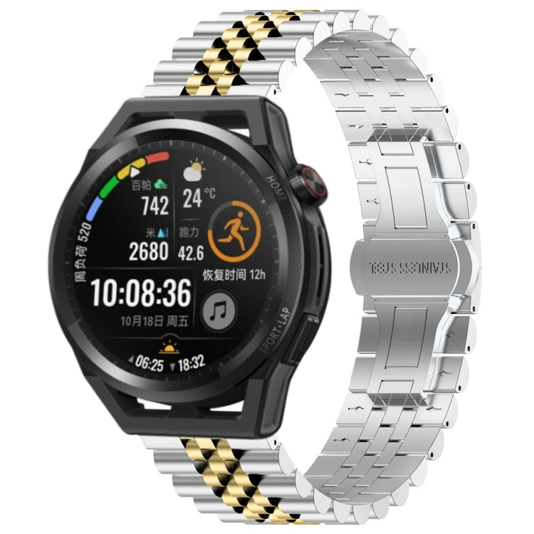 Five Bull Half Round Stainless Steel Watch Band + Strap Removal Tool, For Huawei Watch GT3 SE, For Huawei Watch Buds, For Huawei Watch3 Pro New, For Huawei Watch GT3 Pro 46mm, For Huawei Watch GT Runner, For Huawei Watch GT3 46mm