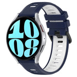 20mm Sports Two-Color Silicone Watch Band, For Samsung Galaxy Watch 6 40mm, For Samsung Galaxy Watch 6 Classic 43mm