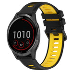 22mm Sports Two-Color Silicone Watch Band, For Garmin Vivoactive 4