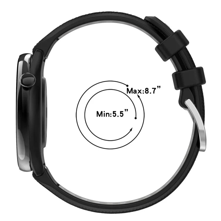 20mm Sports Two-Color Steel Buckle Silicone Watch Band, For Samsung Galaxy Watch 6 40mm, For Samsung Galaxy Watch 6 Classic 43mm