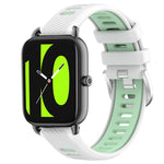 22mm Sports Two-Color Steel Buckle Silicone Watch Band, For Xiaomi Haylou RT2 LS10, For  Xiaomi Haylou RS4 LS12