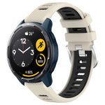 22mm Sports Two-Color Steel Buckle Silicone Watch Band, For Xiaomi Haylou RT2 LS10, For  Xiaomi Haylou RS4 LS12