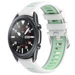 22mm Sports Two-Color Steel Buckle Silicone Watch Band, For Samsung Galaxy Watch3 45mm, For Samsung Galaxy Watch 46mm, For Samsung Gear S3 Classic, For Samsung Gear S3 Frontier