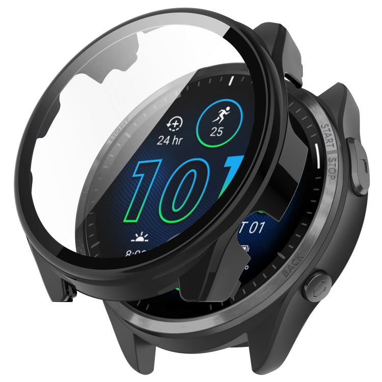 PC + Toughened Film Integrated Watch Protective Case, For Garmin Forerunner 965