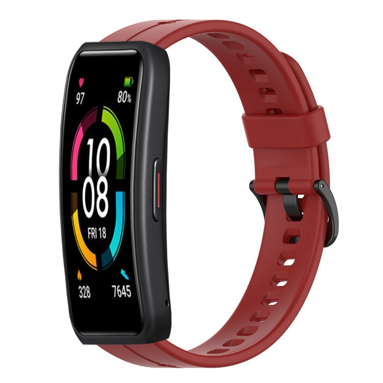 Solid Color Silicone Watch Band, For Huawei Band 7, For Huawei Band 6, For Huawei Band 3